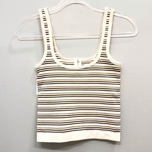 Free People Simply Soft Stripe Tank NWT Size M/L Intimately Cami Top - Picture 6 of 8